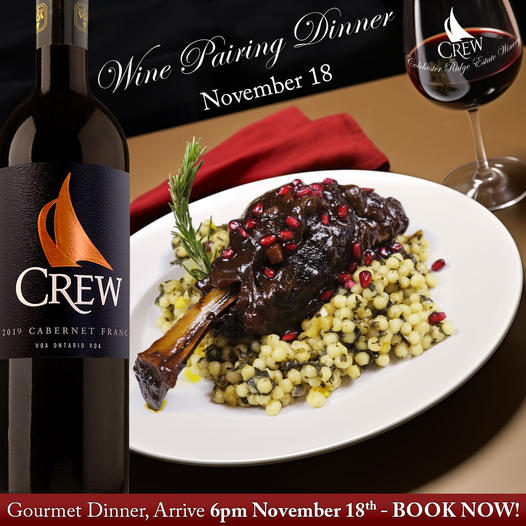 Colchester Ridge Estate Winery Dinner and Wine Pairing